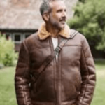The aviator jackets by shearling leather
